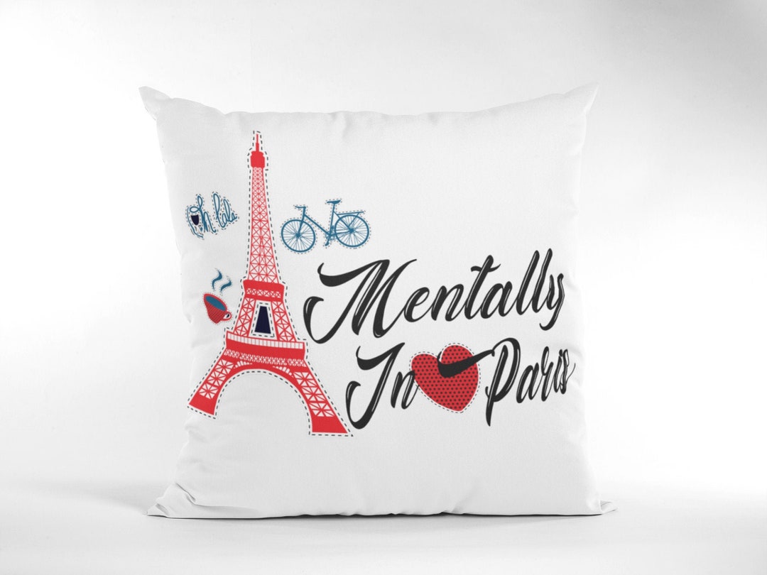 Geistig in Paris kissen Eiffelturm Kissen mit Spruch Etsy.de