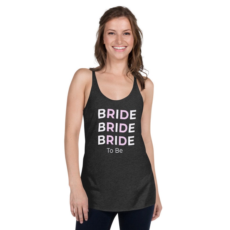 Sweating for Wedding Engagement Gift Bride to Be Women/'s Racerback Fitness Gift New Bride Shirt