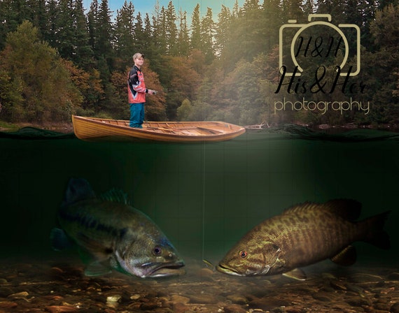 Fishing, Bass Fishing, Outdoors, Digital Background, Digital Backdrop,  Digital Composite 