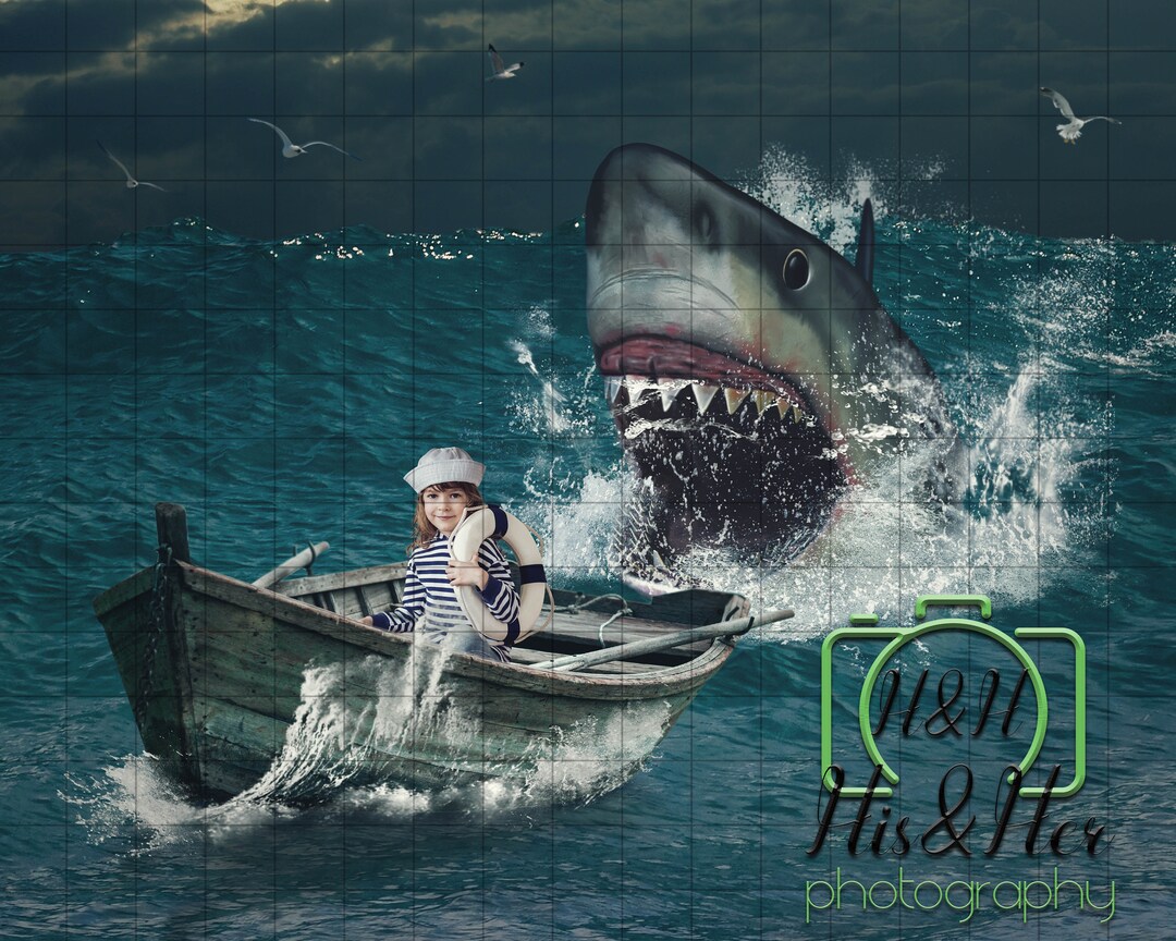 Shark Attack, Swimmer, Digital Background, Digital Backdrop, Digital  Download, Photoshop Background, Add Your Own Subject -  Hong Kong