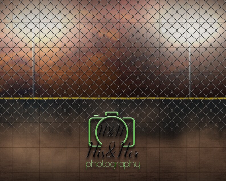Landscape Format Photoshop Background Digital Download 8x10 Digital Backdrop Digital Background Baseball Fence Portrait