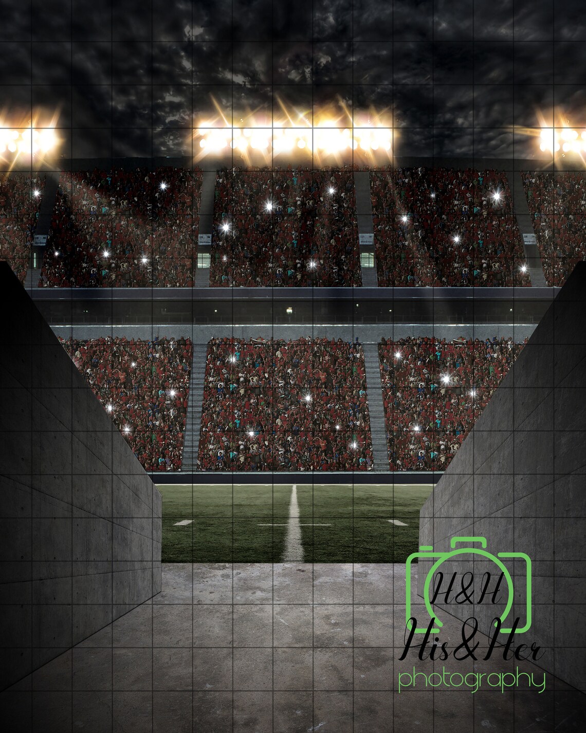 Football Stadium Tunnel Portrait Digital Background Digital - Etsy