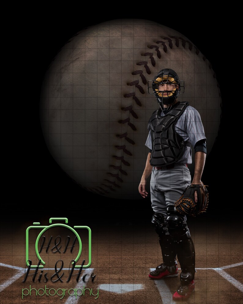 Baseball Player Sports Portrait, Digital Background, Digital Backdrop ...