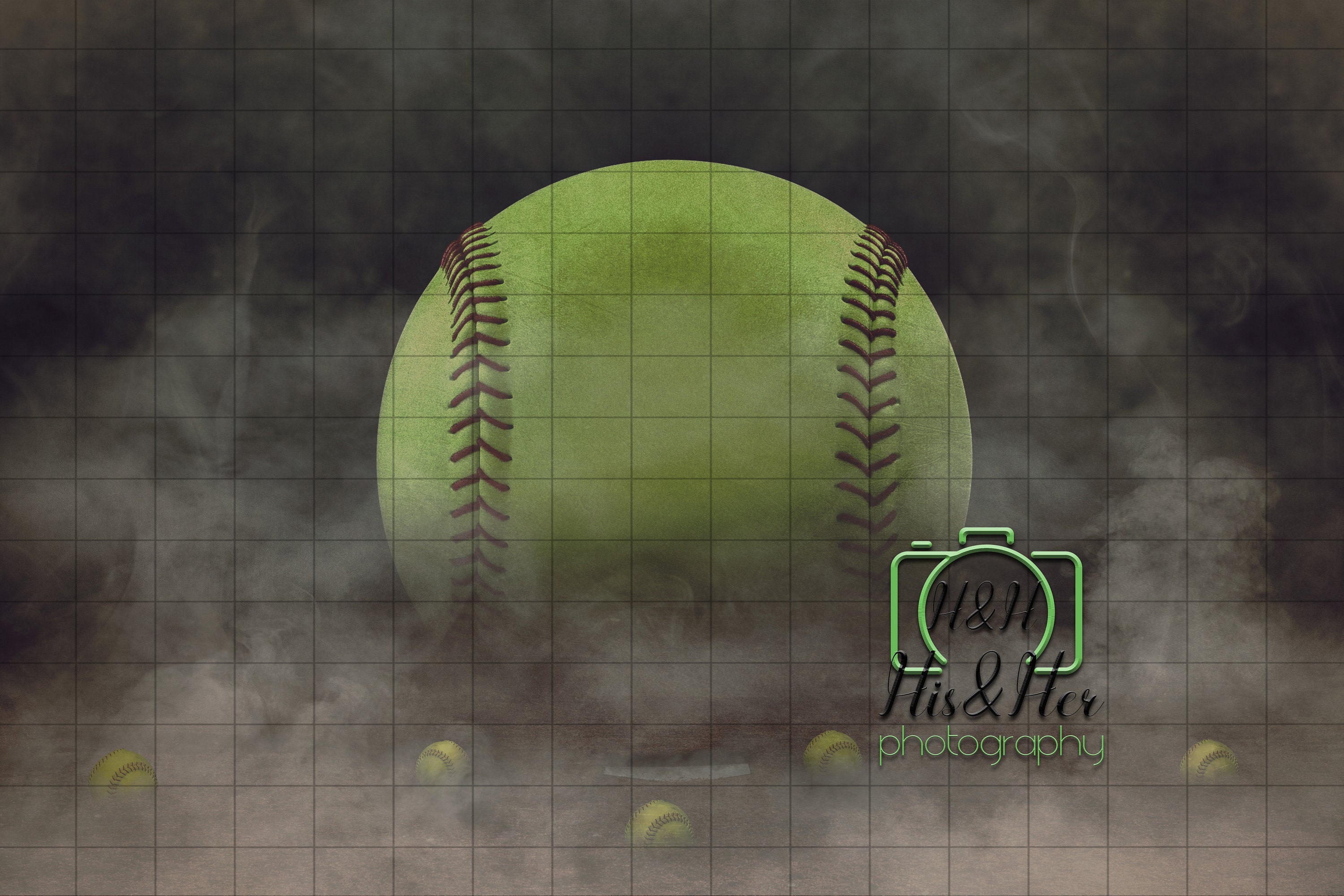 Smokey Softball 16x24 Landscape Background Digital Etsy