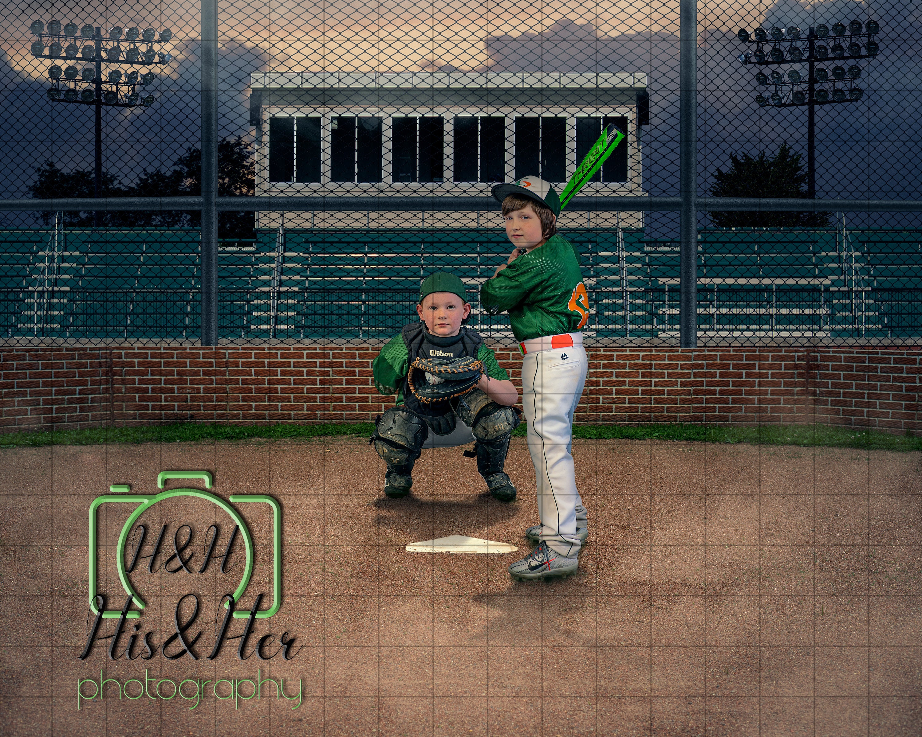 Baseball Field and Stadium, Digital Background, Digital Backdrop