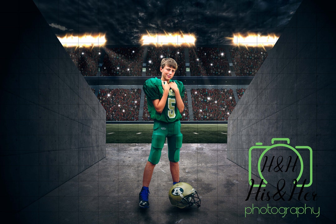 Football Stadium Tunnel, Digital Background, Digital Backdrop, Digital