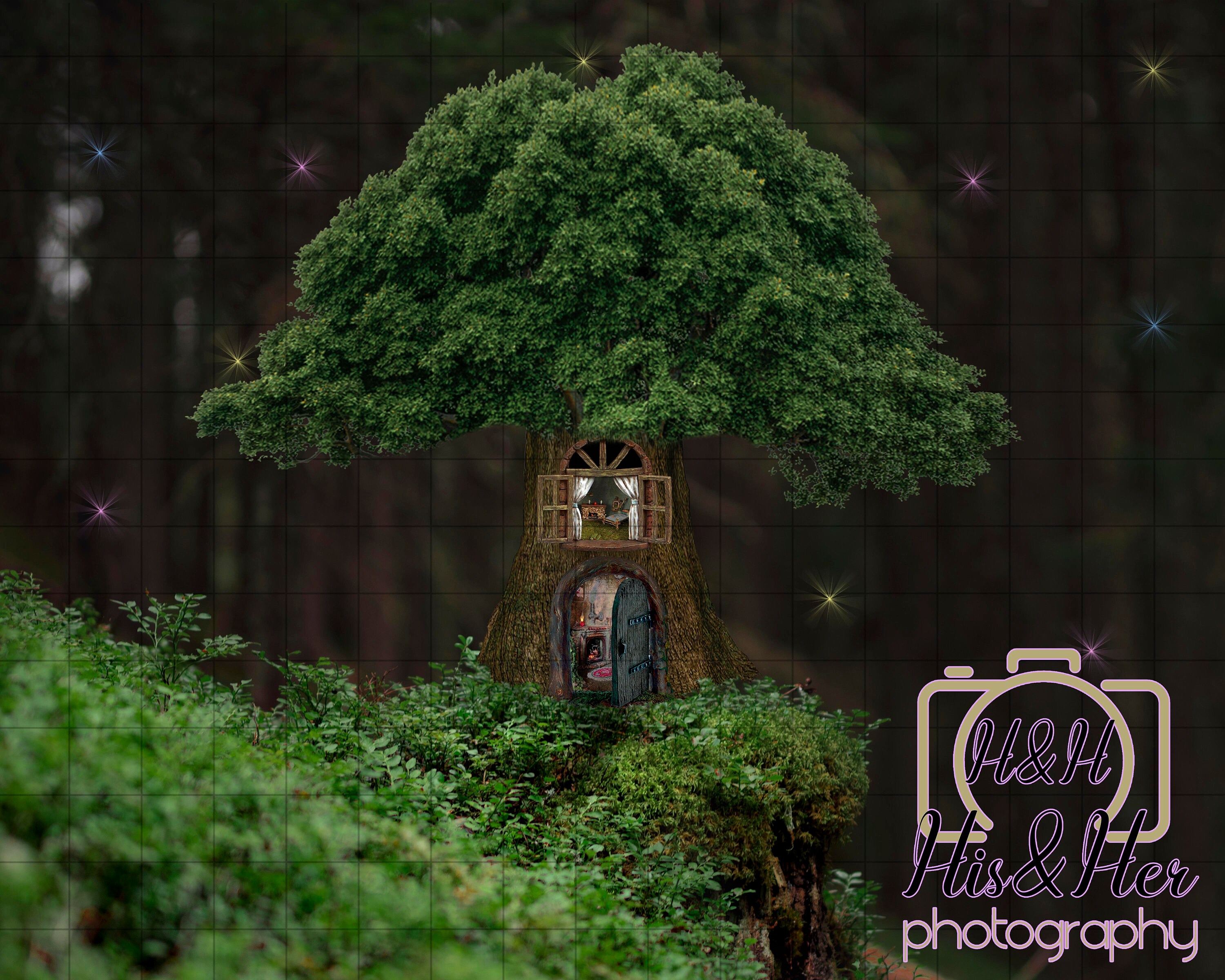 Buy Fairy Tree House Digital Background Digital Backdrop Online in India -  Etsy
