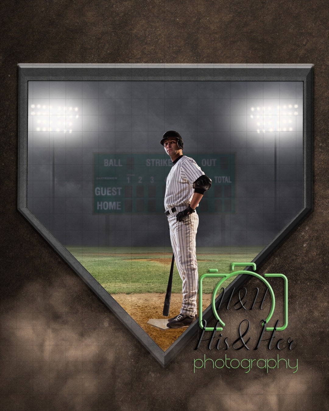 Baseball Home Plate, Digital Background, Digital Backdrop, Digital