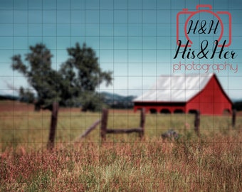 Digital Background, Digital Backdrop, Landscape, Barn, Photoshop, PSE