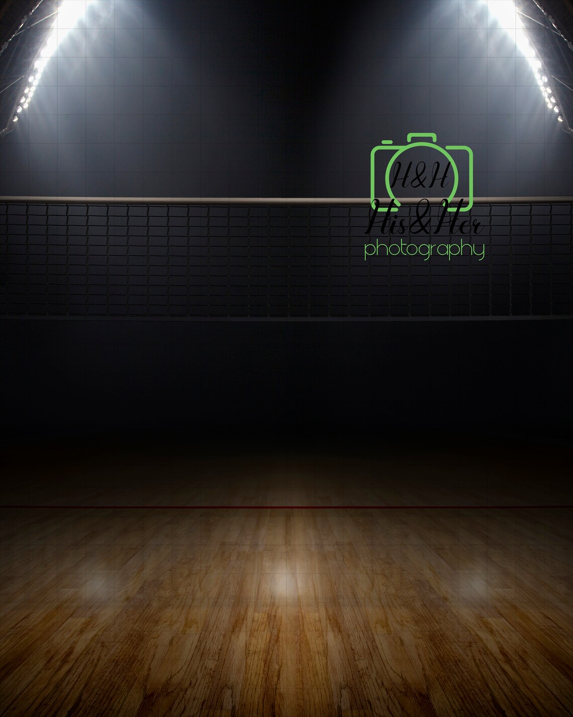 Volleyball Player Under the Lights Digital Background - Etsy