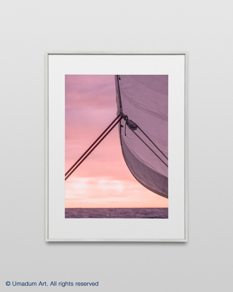 Sailing set of 3 Sailboat Art Print Yacht Wall Decor Navy Blush Ocean Nautical Photography Boat office poster Sails gallery wall Maritime image 2