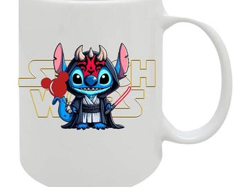 Jedi Stitch Coffee Mug | Star Wars Disney Gift