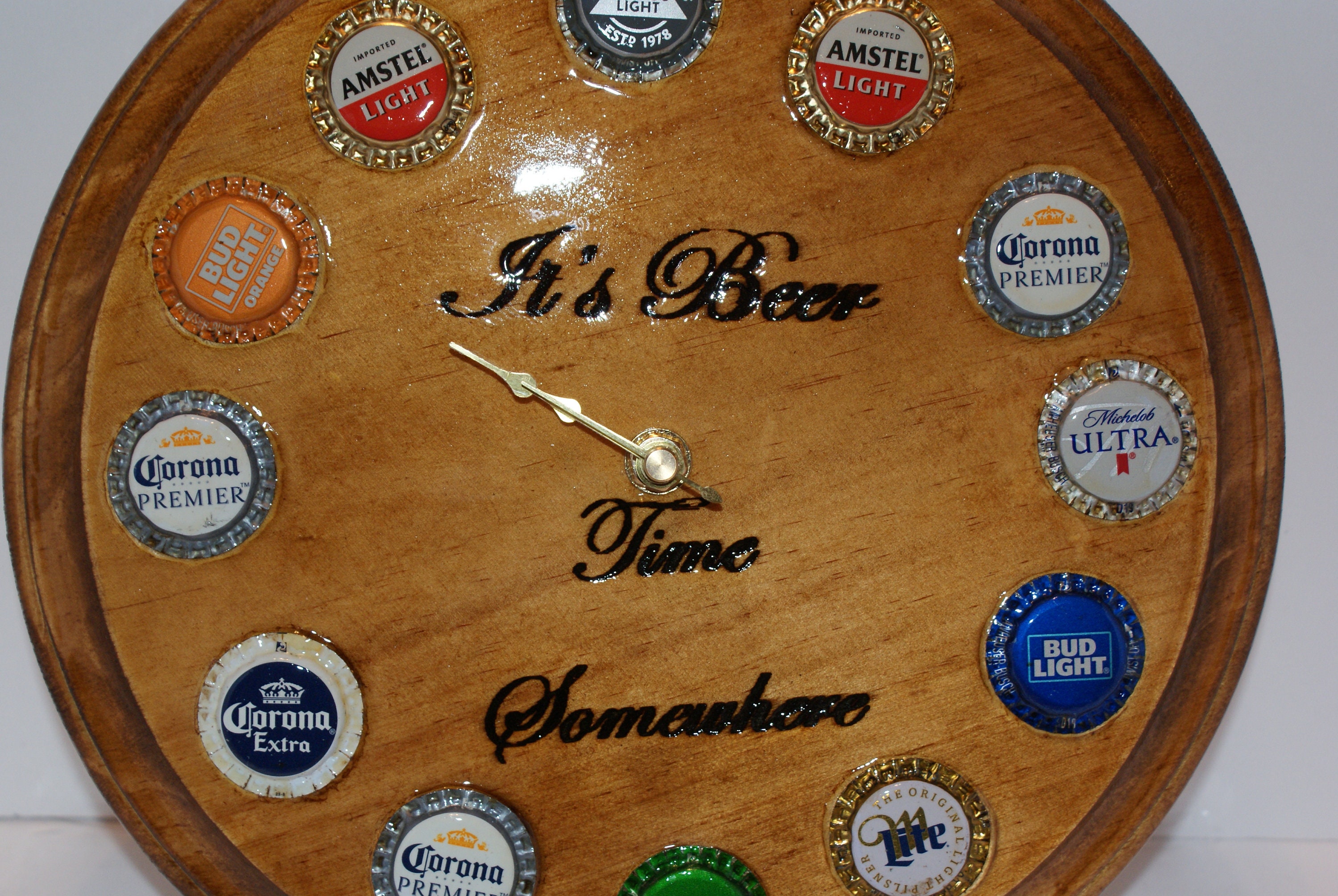 Beer Cap Clock Etsy