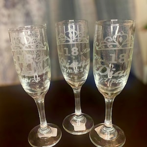 Personalize Champagne Flute Glass