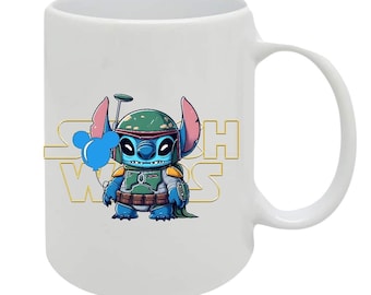 Stitch Jedi Ceramic Mug | Color-Changing Star Wars Gift