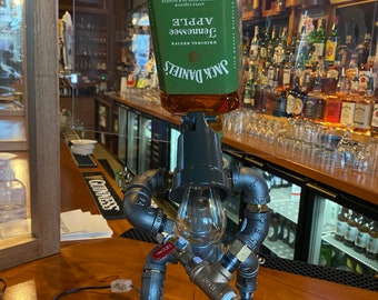 Industrial Pipe Liquor Dispenser Lamp, Man Cave Decor