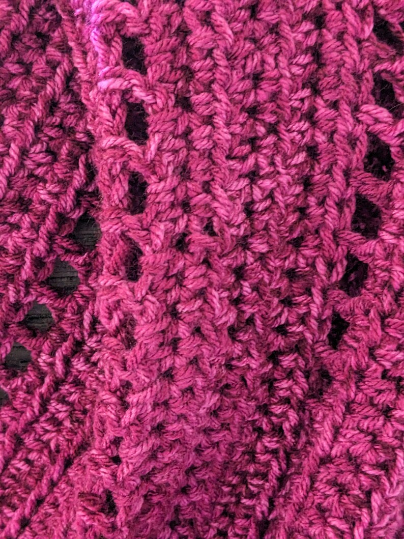 Magenta, Fuschia, Raspberry Afghan, Throw, Blanket, 48 by 58 inches approximately image 5