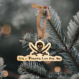 Pirates Life for Me Christmas Ornament, Patriotic Ornament, Christmas Ornaments, Pirate, Pirates, Jolly Roger, Unique Personalized Gifts
