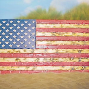 Rustic Wooden American Flag, Battle Worn and Distressed Wooden Flag, Wood Flag, American Flag, Home Decor, Office Decor, Wooden Flag