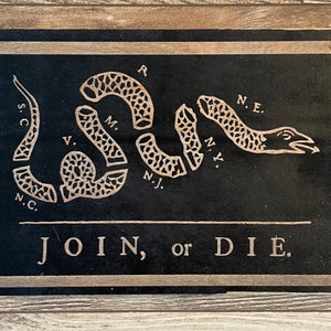 Join or Die Wood Flag, Wood Flag, American Flag, Join or Die, Patriot, Revolution, Wood Decor, Patriotic Decor