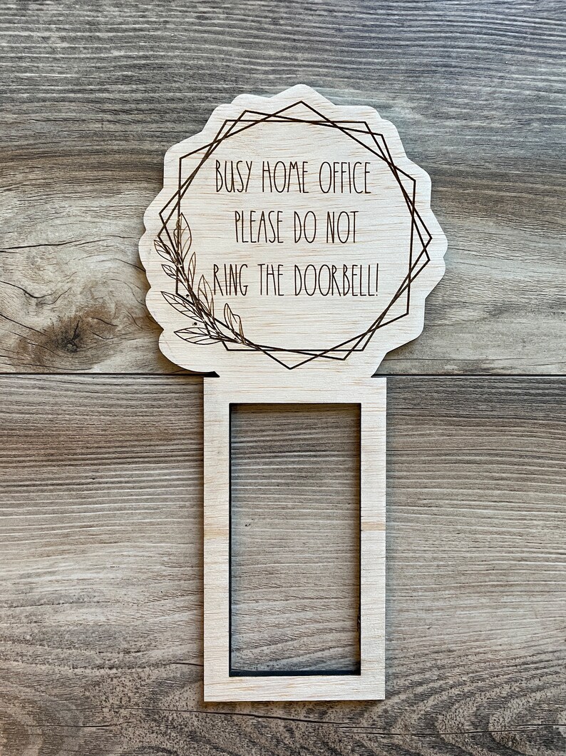 Working From Home Doorbell Sign Doorbell Ring Nest Arlo Etsy