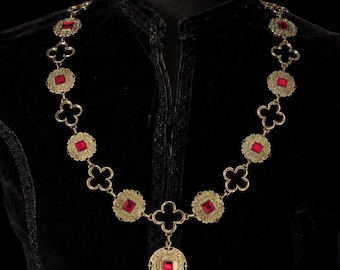 Royal Livery Collar with Tudor Style Pendant, Arthur