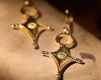 Tuareg Gold Plated Dangle Earrings