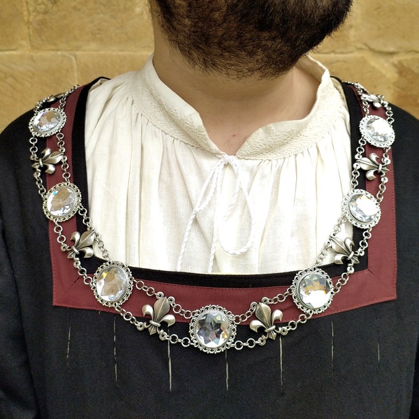König Halskette Ambrossio Ambrossio, Historische Halskette Mann, Halskette für Theaterstück, Museum Halskette