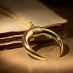Roman Lunula Crescent Moon Necklace