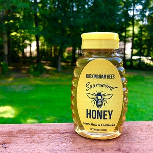 8oz Sourwood Raw Honey