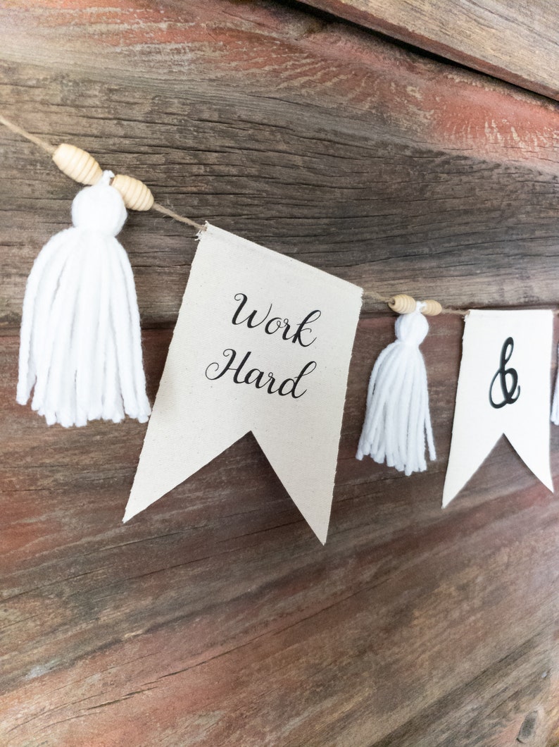 Rustic Fabric Garland / Home Decor Garland / Boho Banner / Etsy