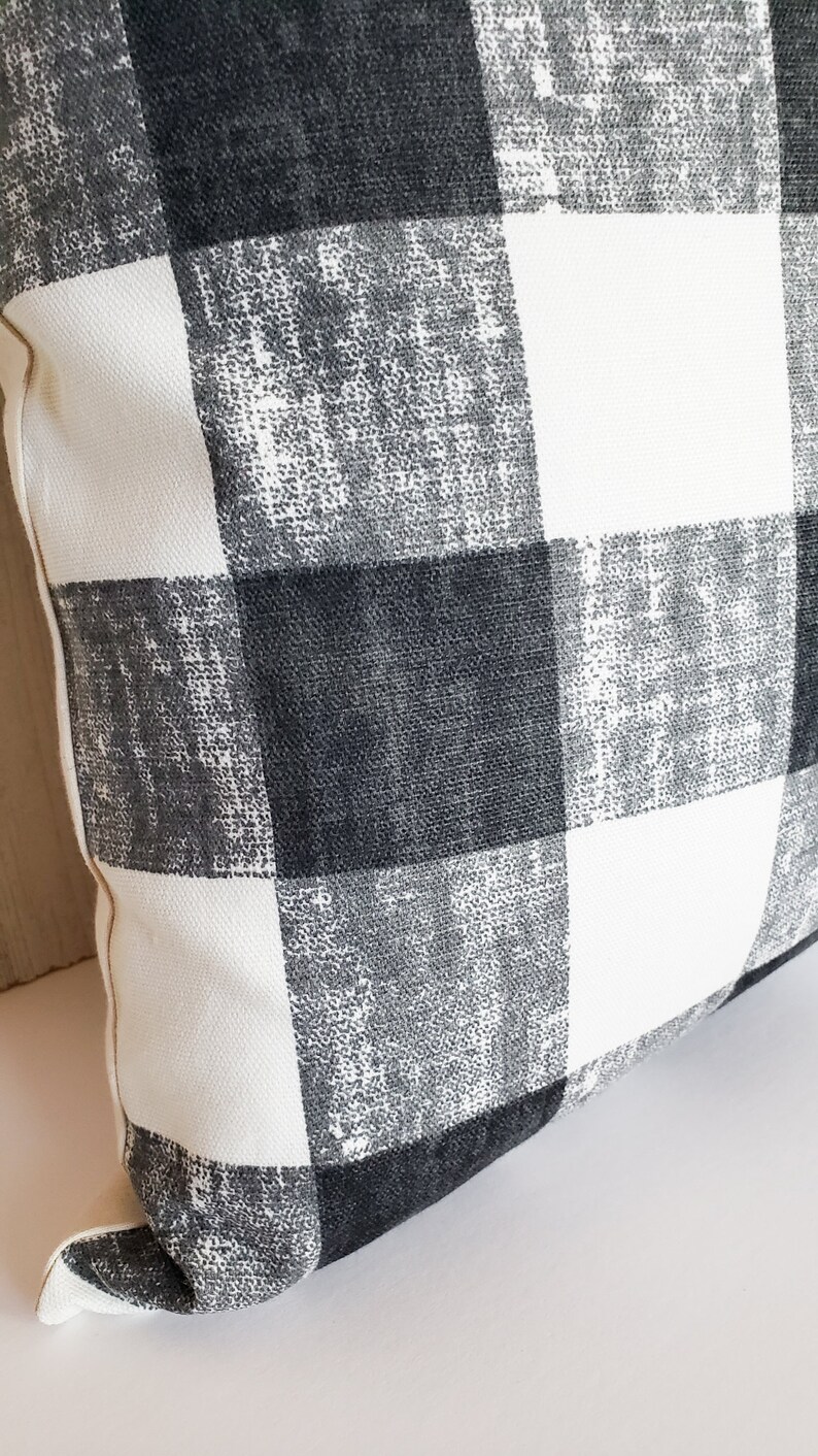 Black and White Buffalo Check Pillow Cover Modern Farmhouse Etsy