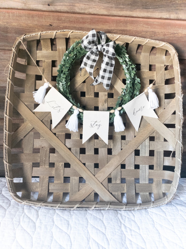 Rustic Fabric Garland / Home Decor Garland / Boho Banner / Etsy