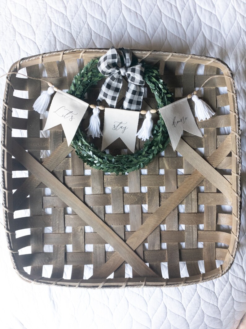 Rustic Fabric Garland / Home Decor Garland / Boho Banner / Etsy