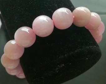 Natural Kunzite Gemstone Bracelet, Pink Lilac Kunzite Jewelry Beads Bracelet Womens