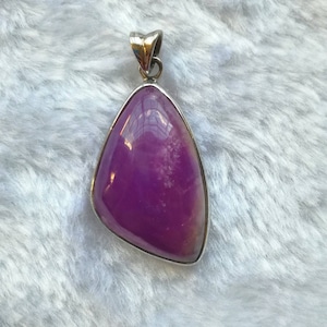 Natural Sugilite Pendant, Translucent Untreated Sugilite Necklace