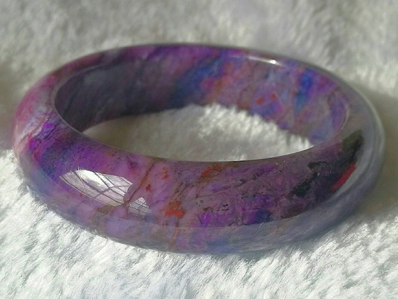 Natural Sugilite Bracelet Ageing Royal Blue Sugalite Bangle Royal Purple Sugalite Bracelet Untreated Sugilite Gemstone Etsy Canada