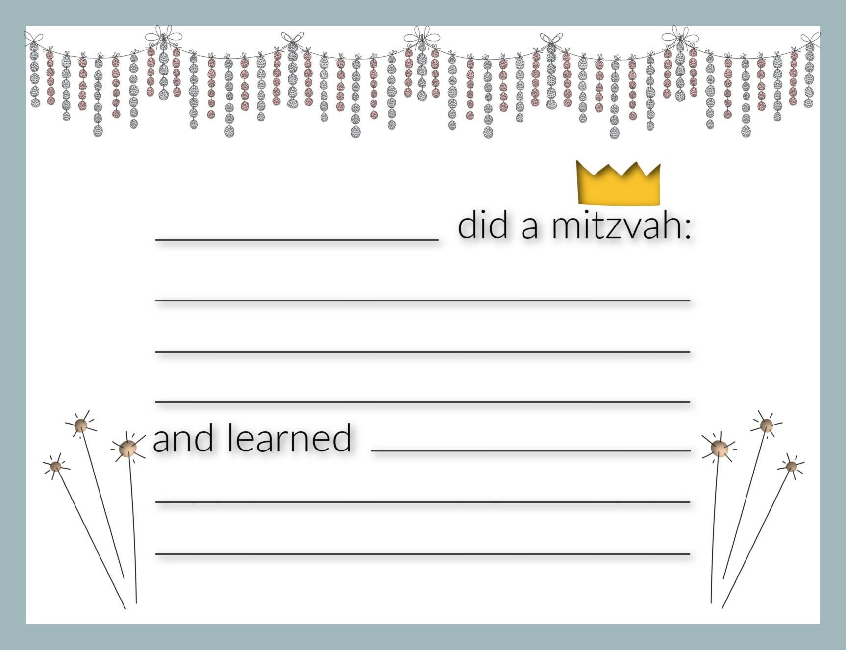 Mitzvah Note Template Mitzvah Note Template