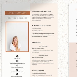 Canva Resume Template Resume Template Creative Resume Etsy