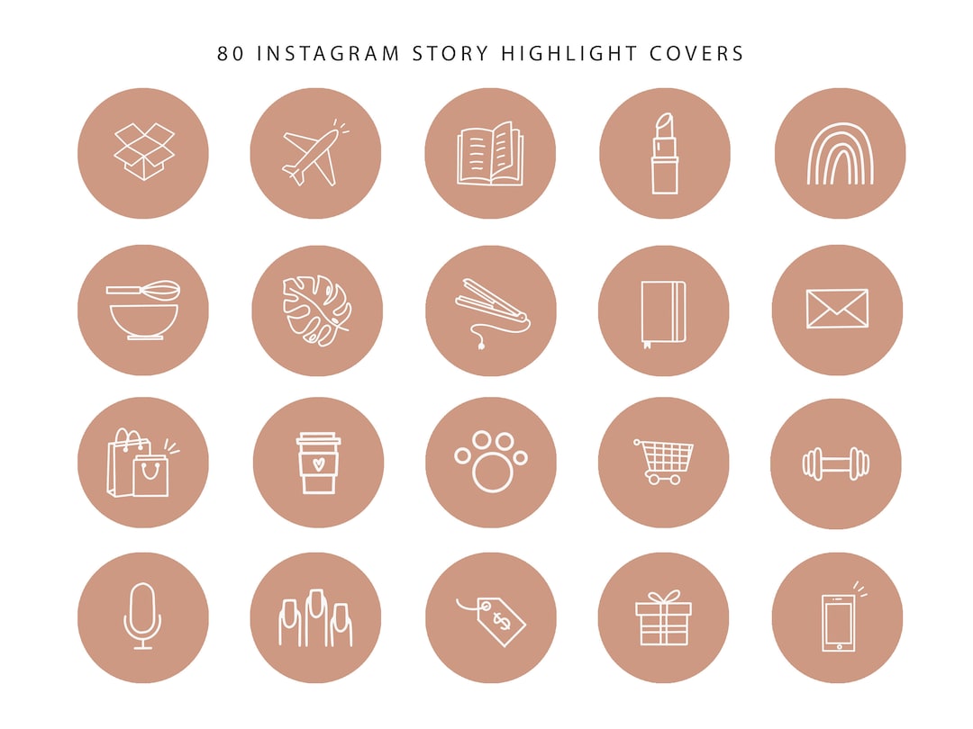 80 Instagram Highlight Cover Icons Instagram Stories - Etsy