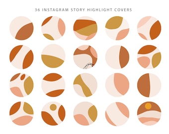 36 Instagram Evidenzia Copertina / Evidenziare Icone di Copertina / Icone dei Social Media / Icone Instagram / Copertine in evidenza / Instagram Forme Geometriche