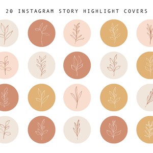 Instagram Highlight Cover | Stories Cover | Instagram | Highlight Icons | Leaves | Line Art | Instagram Story Covers | Social Media