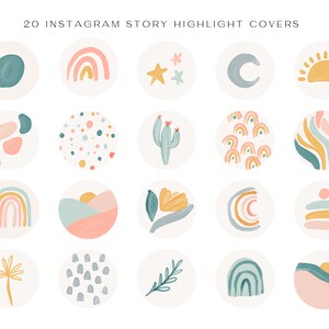 Instagram Highlight Cover | Highlight Cover Icons | Social Media Icons | Instagram Icons | Highlight Covers | Instagram | Geometric Shapes