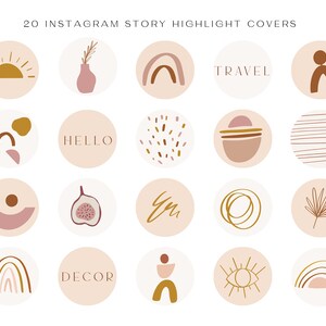 Instagram Story Highlight Icons | Boho Instagram | Abstract Art Instagram Story Covers | Instagram Covers | Social Media Icons