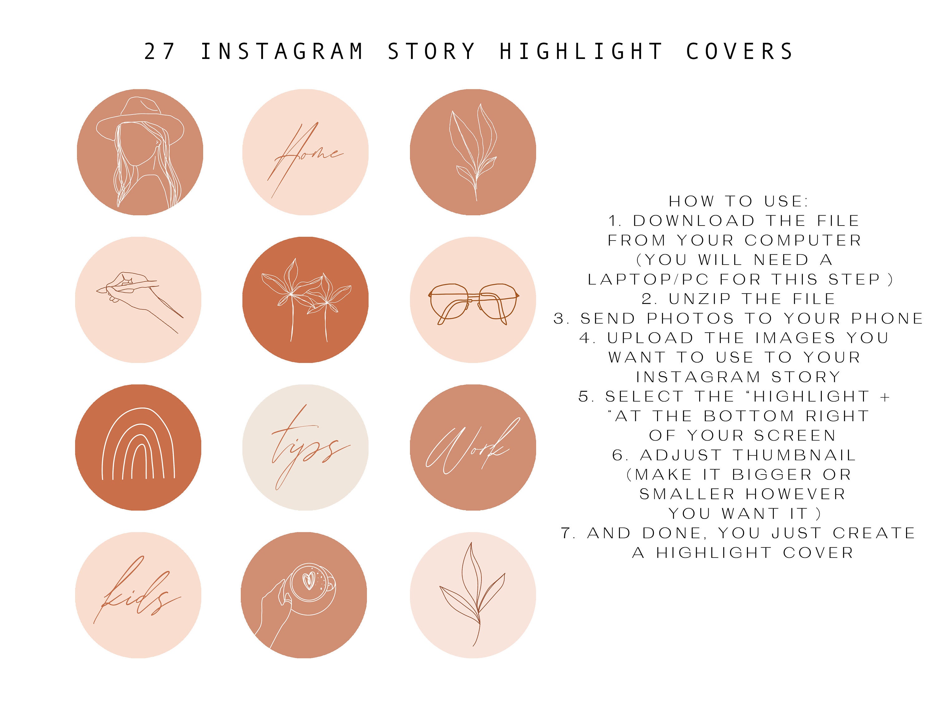 Instagram highlight cover hobby interest Vector Image