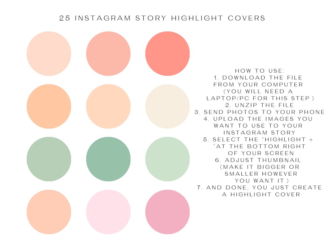 25 Solid Pastel Colors Instagram Highlight Cover Social Etsy Canada