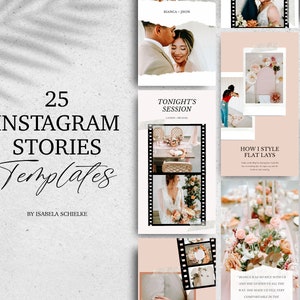 Plantilla de Historias de Instagram / Kit de Plantillas de Instagram / Plantilla Canva / Plantilla de Medios Sociales / Tablero de Estado de Ánimo / Plantillas de Fotografía /