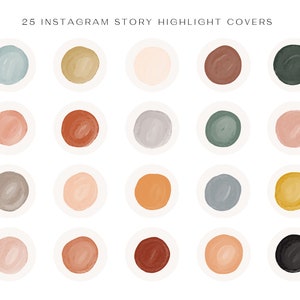 Watercolor Instagram Highlight Covers | Instagram Story Icons | Social Media Icons | Covers for Instagram | Watercolor Circles | Stories