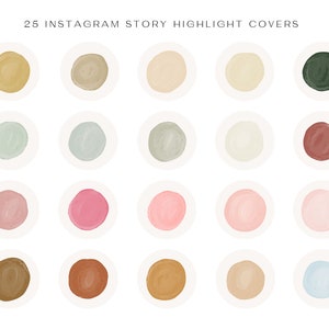 Watercolor Instagram Highlight Covers | Instagram Story Icons | Social Media Icons | Covers for Instagram | Watercolor Circles | Stories