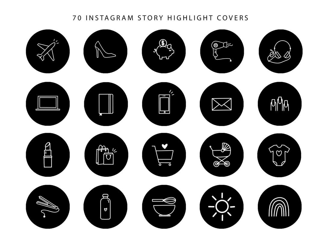 70 Instagram Highlight Cover Icons Instagram Stories - Etsy